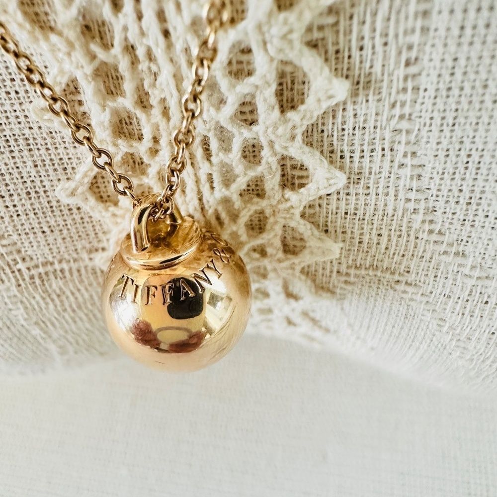 Tiffany & Co. 18K Rose Gold 12.75mm Hardwear Ball Necklace, adjustable